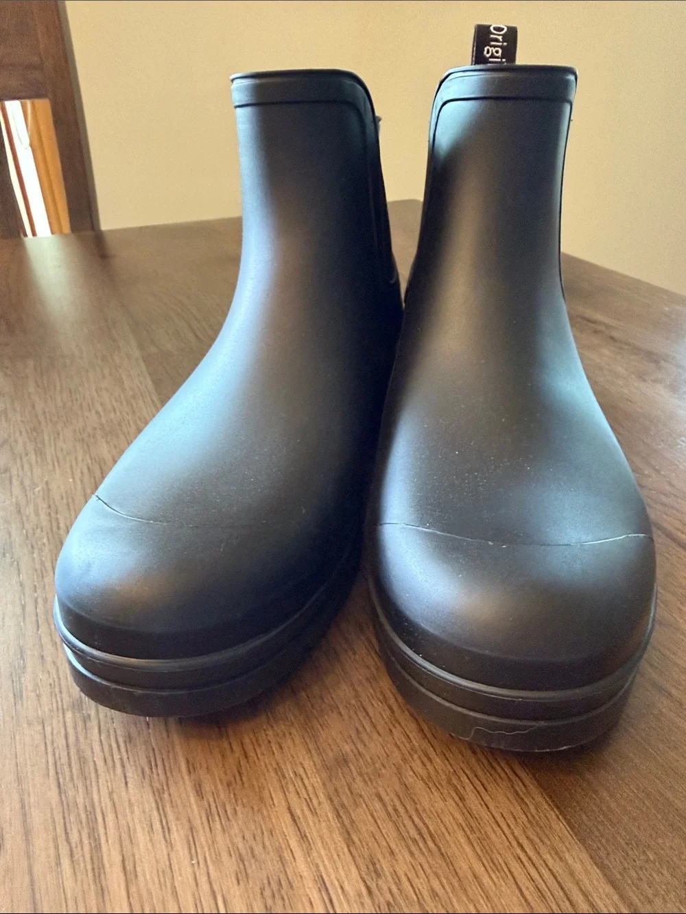 Planone Women's Black 10 (41) Waterproof Short Rain Boots